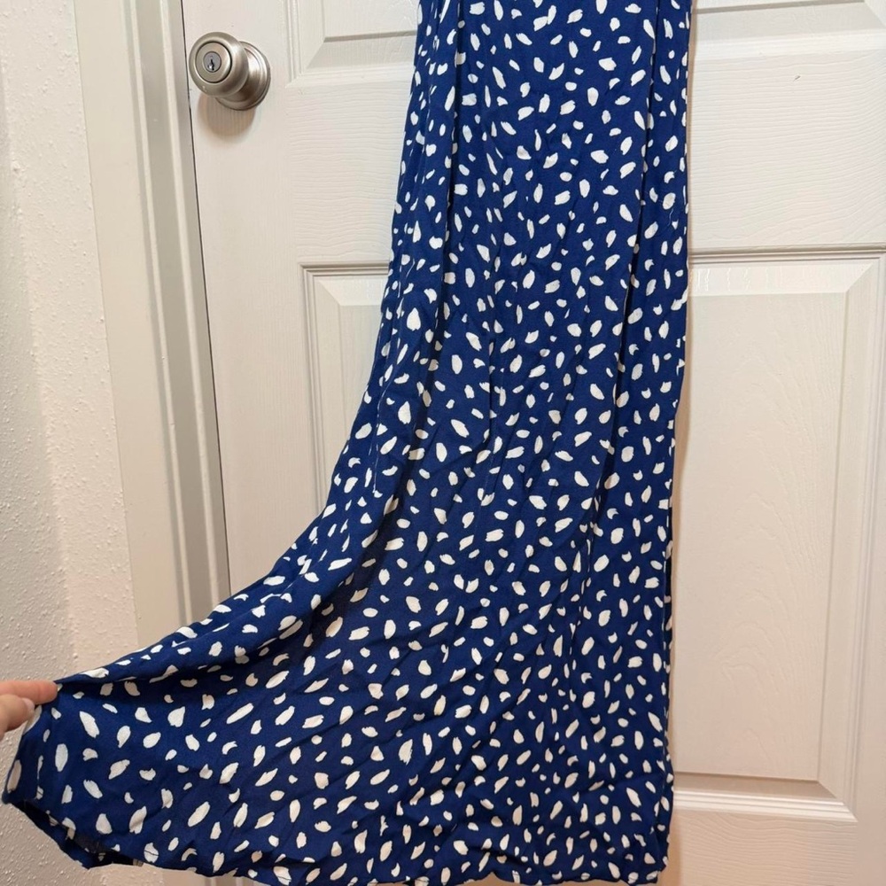 Reformation Crimini Blue Midi Dress With Slit Size 0 - Picture 2 of 8